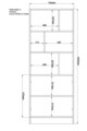 Set birou si biblioteca, Rabi, Rb1000401558, 155x150x40 cm, Alb mat