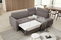 Coltar extensibil dreapta 3 locuri ELTAP, RT-20AS, Barea, 208x160x100 cm, lemn/poliester, maro deschis