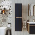Dulap de baie, Hanah Home, 1705, 35x130x30 cm, MDF-LAM, Pin Atlantic / Antracit