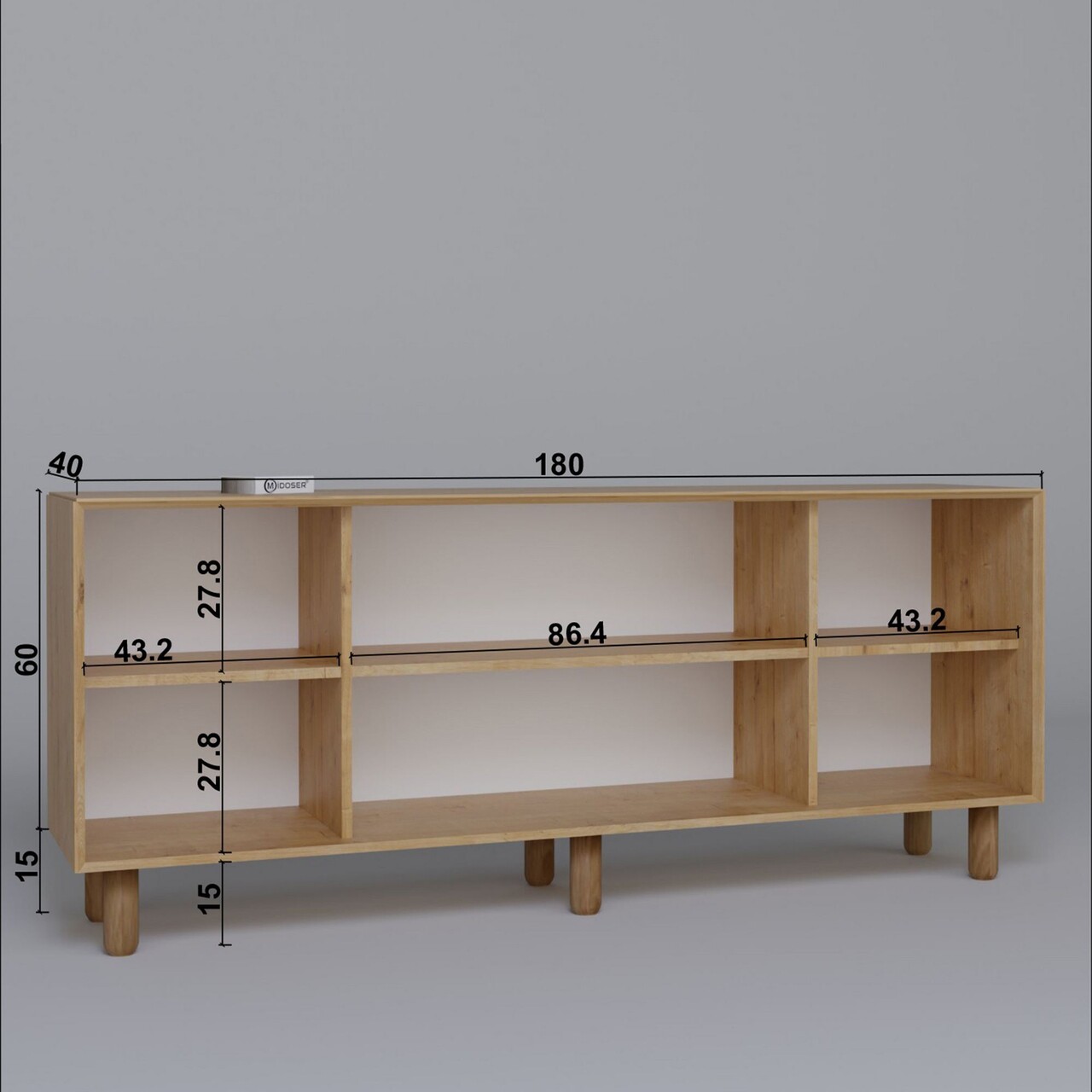 Consola, Hanah Home, Bohemian 1600-151, 180x75x40 cm, Maro - imagine 9