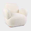 Fotoliu Sieste, Homla, 96.5x90x79 cm, MDF/poliester, ecru