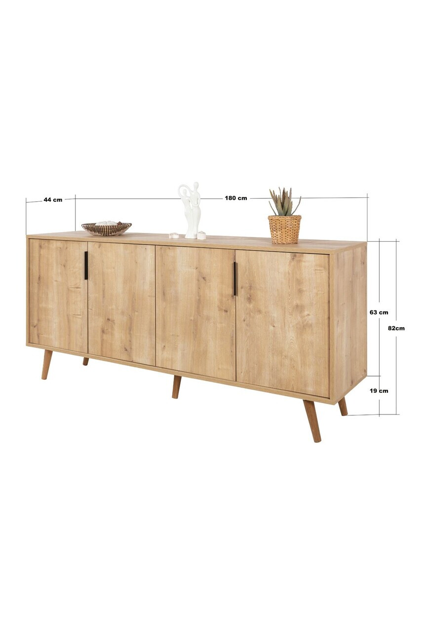 Consola, Hanah Home, Sırma 4814, 180x82x44 cm, PAL, Maro — imaginea 4
