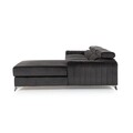 Coltar extensibil dreapta 3 locuri ELTAP, RT-04SO, Grayson, 278x205x92 cm, lemn/poliester, gri
