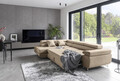 Coltar extensibil stanga 4 locuri, ELTAP, Anton, 272x203x85 cm, lemn/poliester, bej inchis