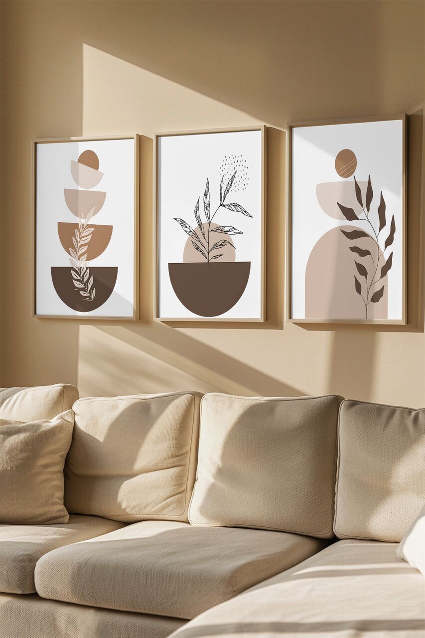 Set 3 tablouri decorative Artvmodel4-Ahsap Vopsea: 100% MDF (grosime: 27 mm) Multicolor