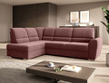 Coltar extensibil stanga 3 locuri ELTAP, LT-24LU, Siber, 270x186x93 cm, lemn/poliester, roz inchis