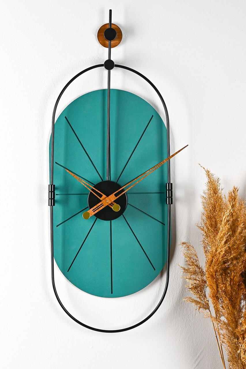 Ceas de perete Sntr MDF dublu strat Verde/Negru