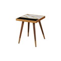 Oglinda decorativa, Siam, Ozze, 60x60x2.2 cm, MDF , Negru