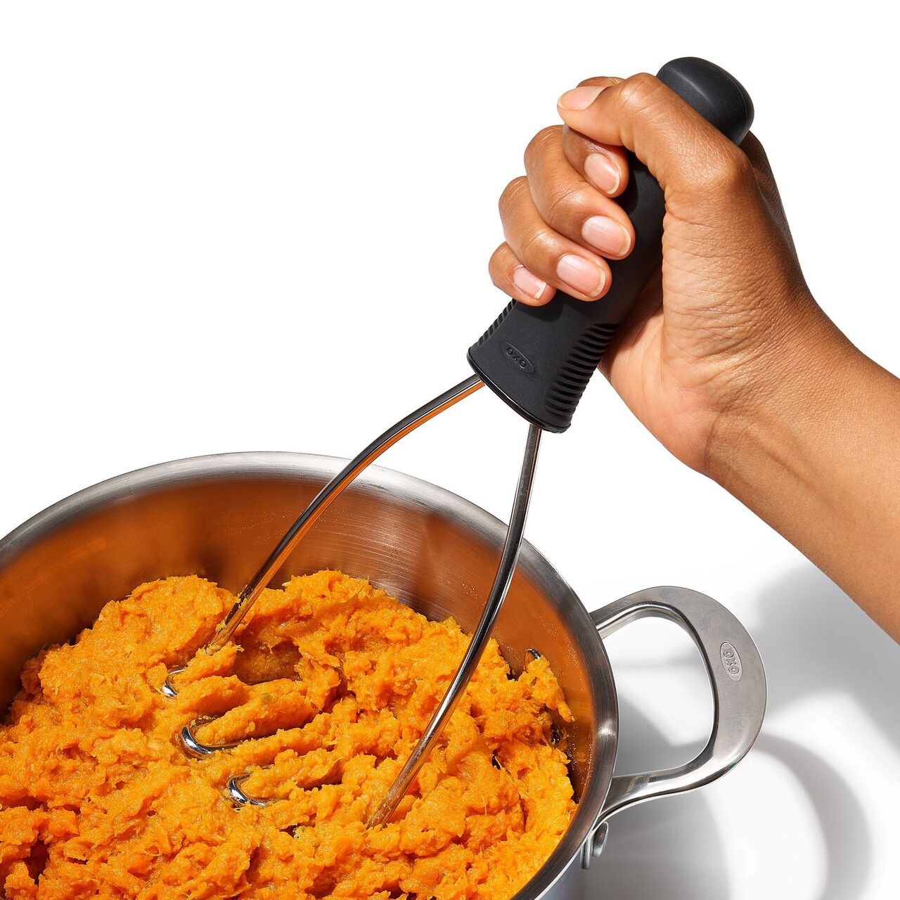 Zdrobitor cartofi, inox, 27 cm, "Good Grips" - OXO - imagine 9