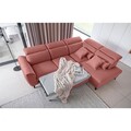 Coltar extensibil dreapta 4 locuri ELTAP, RT-24LU, Noble, 255x201x100 cm, lemn/poliester, roz inchis
