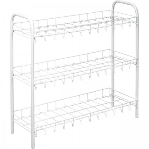 Etajera pentru organizare pantofi Metaltex, 64x23x59 cm, metal/invelis plastic, alb