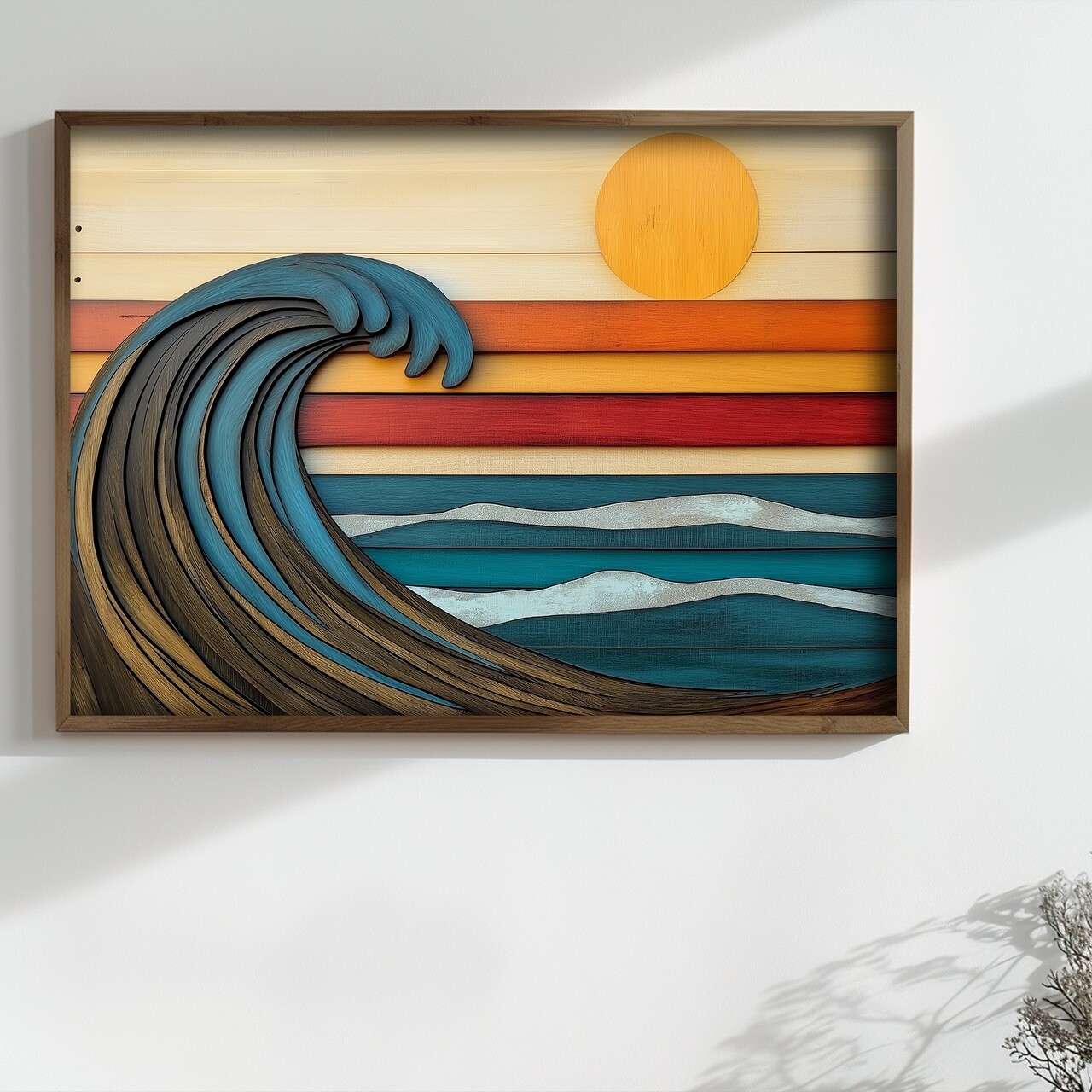 Tablou decorativ, TUN120-XL, Lemn, Multicolor - view 2
