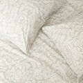 Lenjerie de pat dubla Hiera, Homla, 3 piese, 160x200 cm, bumbac, verde fistic/alb