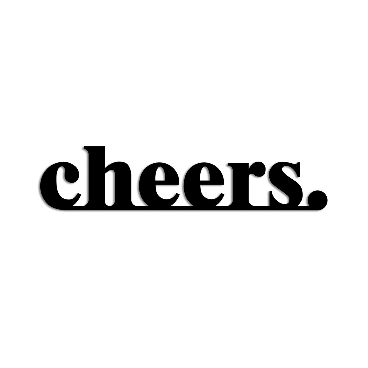 Decoratiune de perete, Cheers, Dimensiune: 70 x 16 cm, Negru - view 5