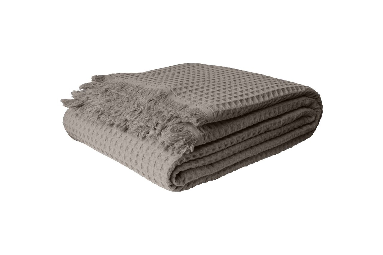 Cuvertura matlasata dubla, Waffle - Grey, ICF Bedroom, Bumbac