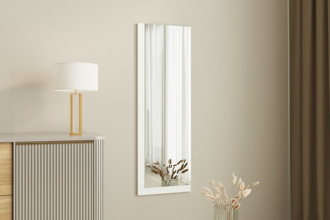 Oglinda decorativa, Siam, Lariya, 40x120x2.2 cm, MDF , Alb