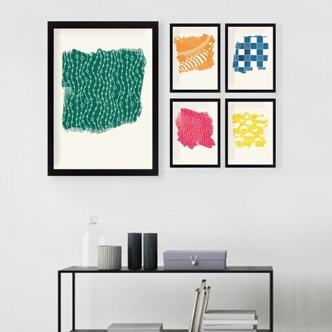 Set 5 tablouri decorative, SET_030, Lulu, 24×29 cm/34×44 cm, plastic Decoratiuni
