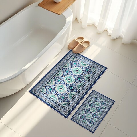 Set covorase de baie, L'essentiel Maison, Asr27, Albastru