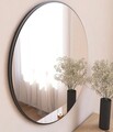 Oglinda decorativa, Siam, Ozze, 60x60x2.2 cm, MDF , Negru