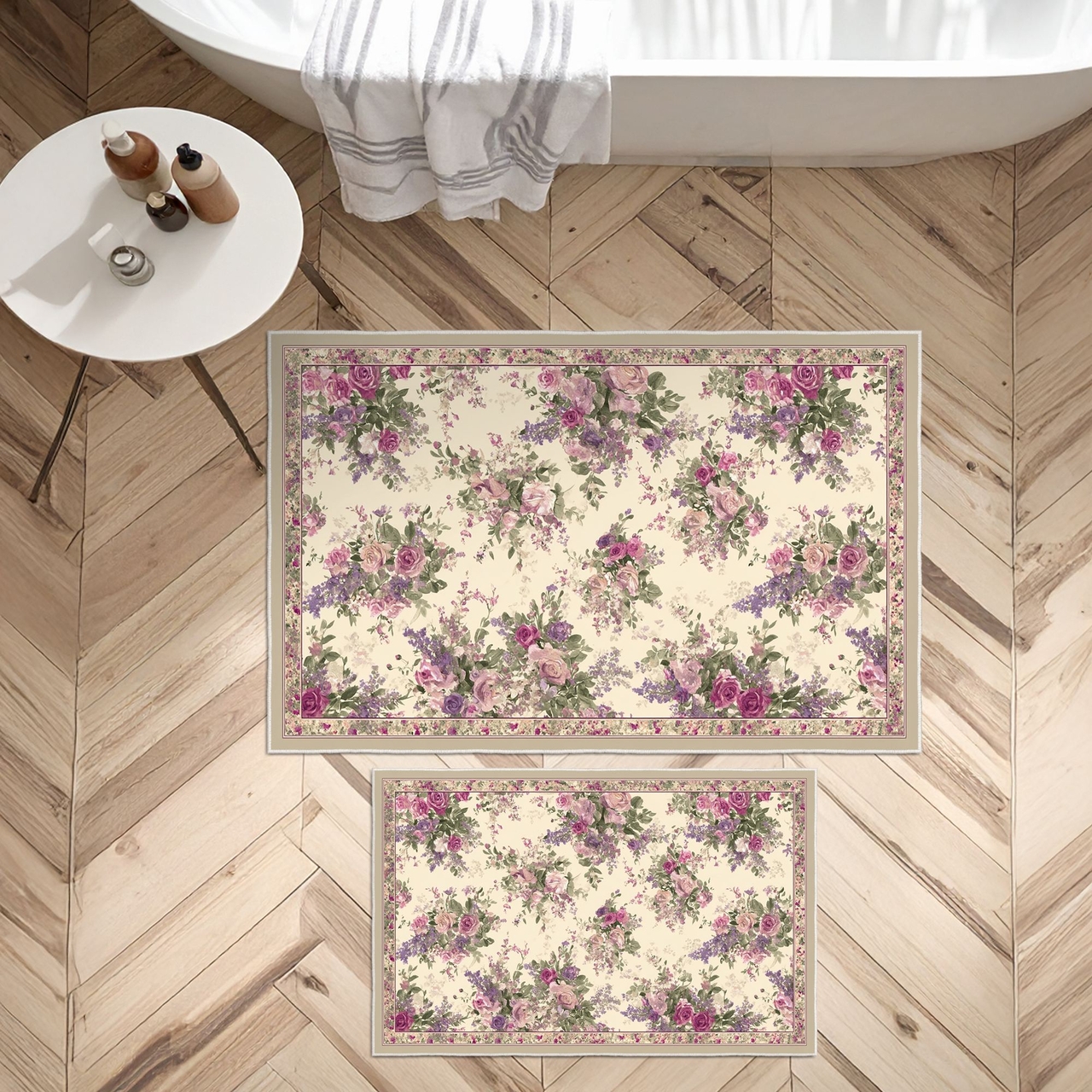 Set covorase de baie, L'essentiel Maison, Asr33, Roz