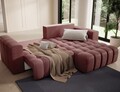 Coltar extensibil dreapta 4 locuri ELTAP, Bon-36, Bonett, 250x175x92 cm, lemn/poliester, roz inchis