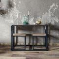 Set masa si 2 scaune Bahar, Kalune Design, natural/negru
