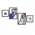 Set 4 tablouri decorative, Alpha Wall, Photography, 30x30/35x50 cm