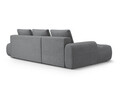 Coltar extensibil stanga 3 locuri, Linz, Cosmopolitan Design, 275x142x84 cm, cotiera dreapta, tesatura structurata, gri