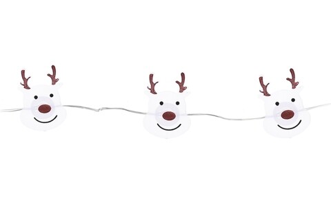 Ghirlanda luminoasa Xmas Reindeer, 195 cm, 40 LED-uri, multicolor