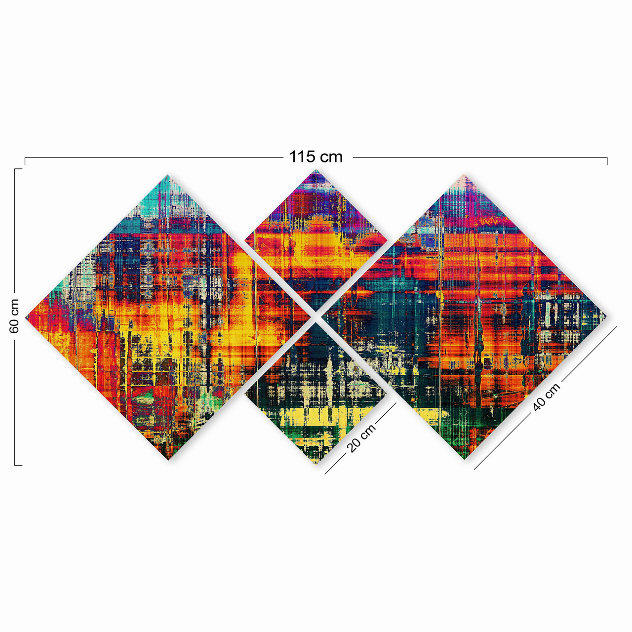 Set 4 tablouri decorative, 4MDF269679014, MDF, Imprimat UV, Multicolor