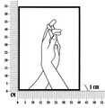 Decoratiune pentru perete, Mauro Ferretti, Simply Hands, 40 x 1 x 55 cm, fier, negru