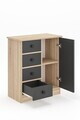 Dulap multifunctional, Hanah Home, Elmar, 66x82x34 cm, Stejar Sonomo / Antracit