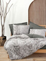 Lenjerie de pat dubla King (FR), Odin - Brown, Cotton Box, Bumbac Ranforce