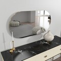 Oglinda decorativa, Siam, Riors, 45x85x2.2 cm, MDF , Transparent/Auriu