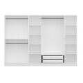 Dulap pentru haine, Hanah Home, Nisa, 270x210x52 cm, Alb
