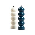 Set 2 rasnite pentru sare/piper Spice Bubble, Homla, 21 cm, lemn/inox/plastic, alb/albastru