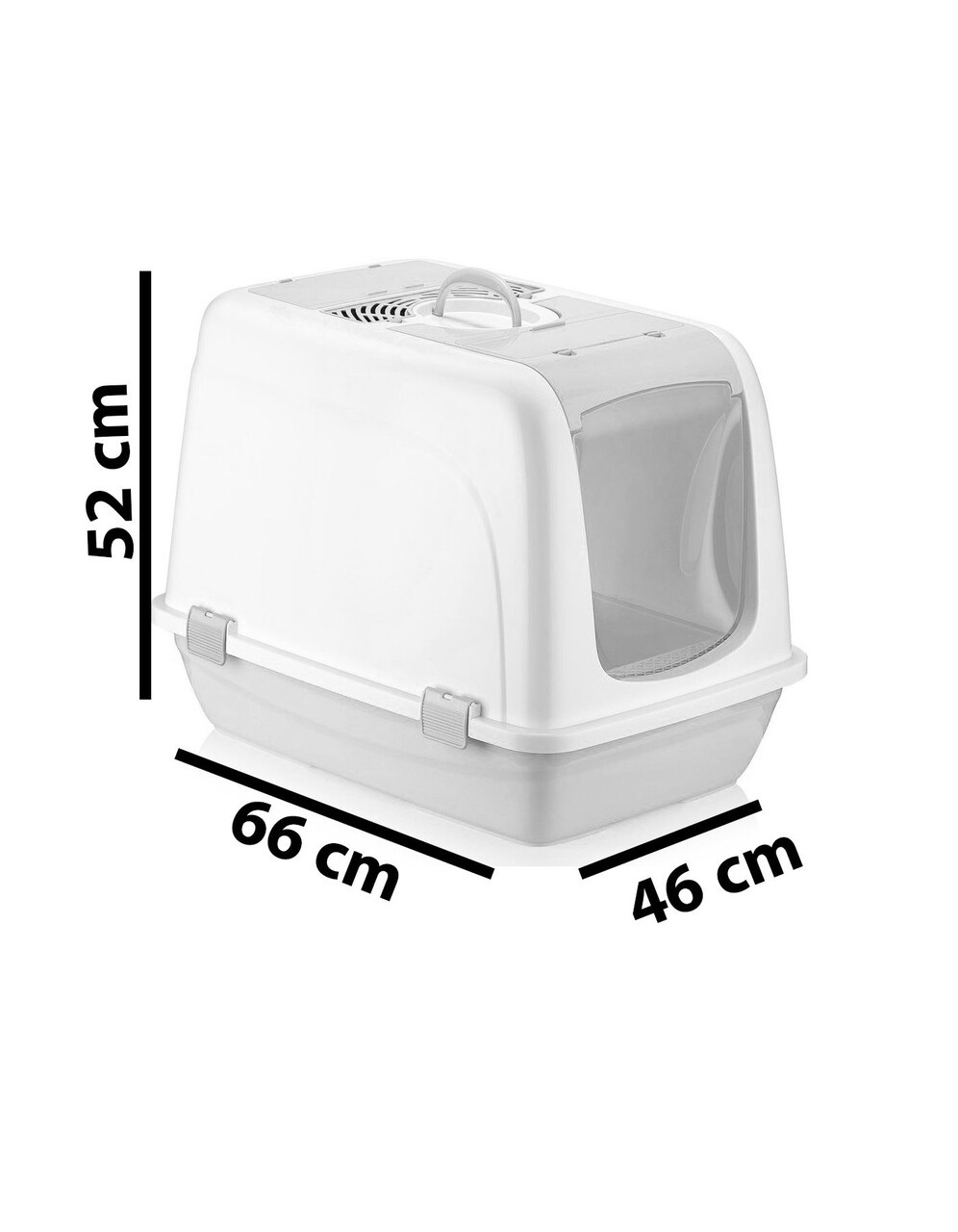 Litiera pentru pisici, Paws &amp; Whiskers, 5092-5, Plastic, Gri - view 6