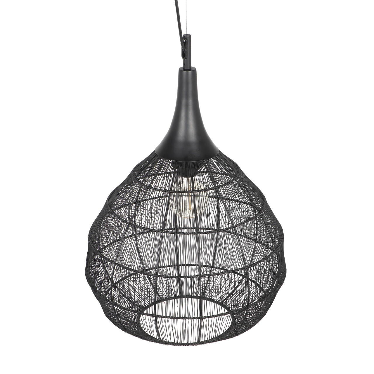 Lustra Soraya, TRIO, 42x150 cm, 10W, 1x E27, metal, negru mat