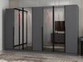 Dulap pentru haine, Hanah Home, Nisa, 315x210x52 cm, Antracit
