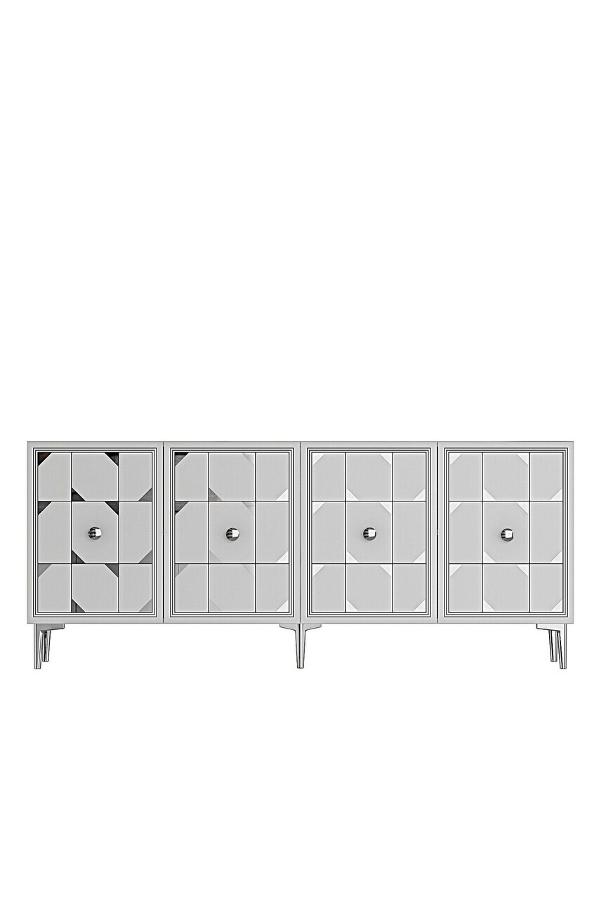 Consola, Hanah Home, Moka 180, 180x75x32 cm, Alb / Argintiu — imaginea 5