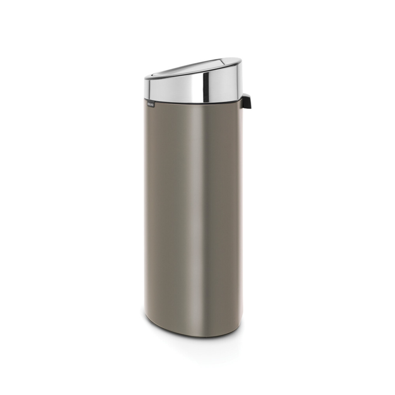 Cos de gunoi cu soft touch, Brabantia, Touch New Platinum, 40 L, 30.2x43.5x72.7 cm, otel, gri inchis - 1 | YEO