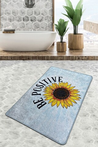 Covoraș de baie, chilai, be positive djt (70 x 120), 70x120 cm, poliester, multicolor