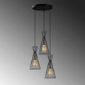 Lustra, Fulgor, 942FLG1615, Metal, Negru/Maro antic