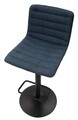 Set 2 scaune de bar Lift High Navy, Mauro Ferretti, 43x49.5x85.5 cm, inaltime ajustabila, fier/poliester, negru/albastru
