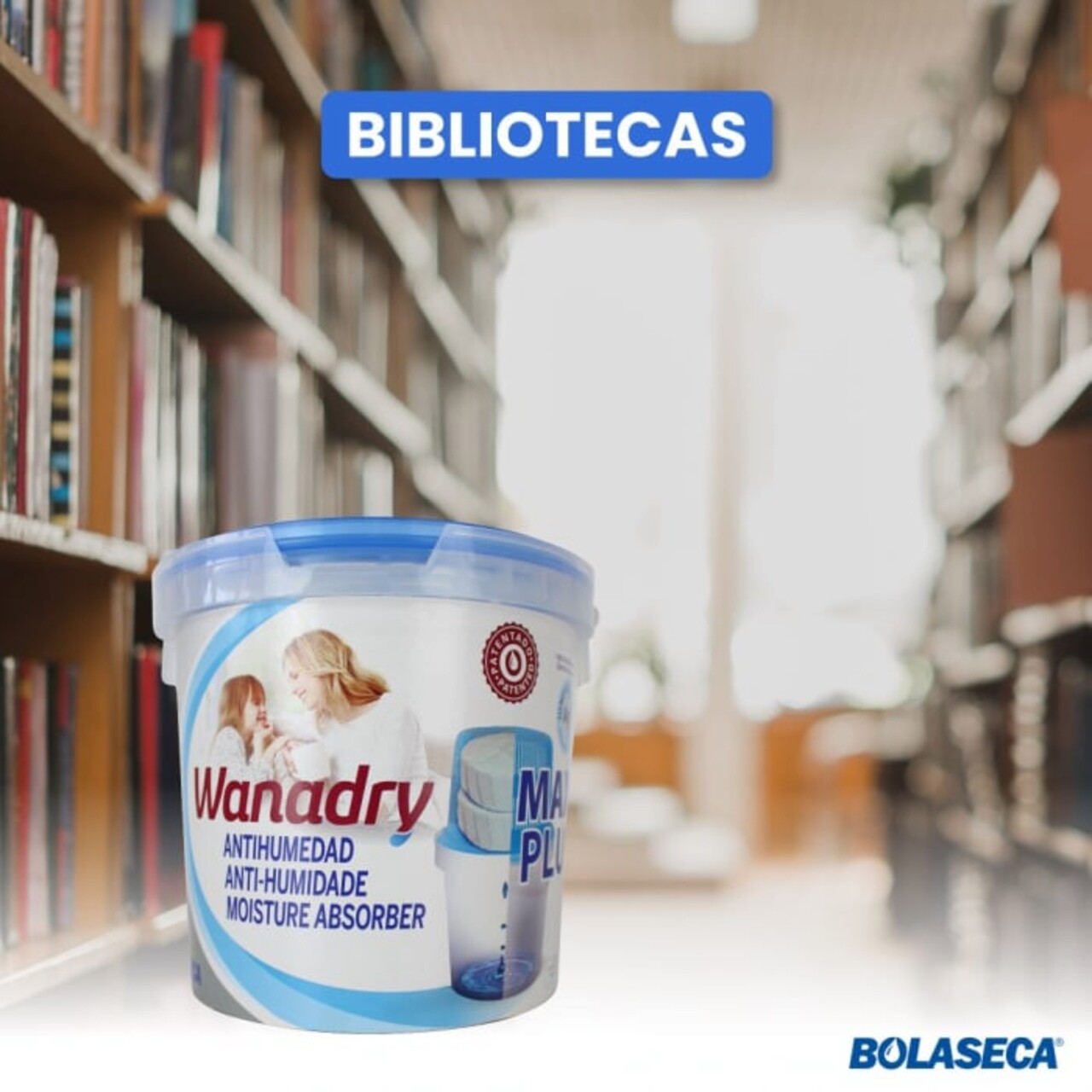 Absorbant de umiditate cu rezerve parfumate 2x500g, Maxi Plus, Wanadry - imagine 3