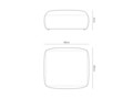 Taburet, Chris-184, Micadoni Home, 100x100x43 cm, catifea, gri