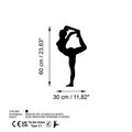 Decoratiune de perete, Yoga 18, 30 x 60 cm, Negru