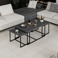 Masuta de cafea, Hanah Home, Levada, 90.45.45x37.42.37x60.52.52 cm, Antracit