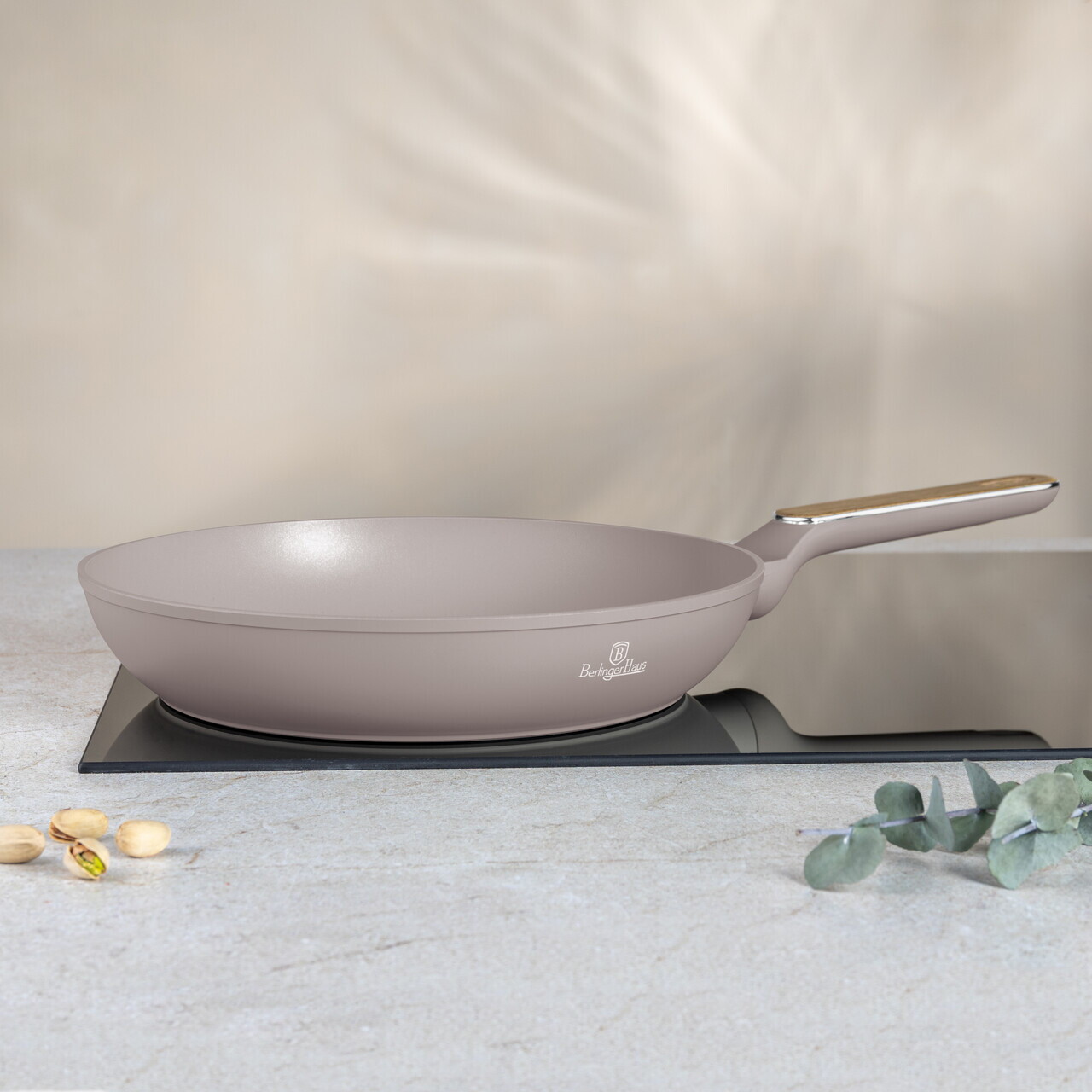 Tigaie Berlinger Haus, Taupe Nordic, 28 cm, 2.4 L, aluminiu forjat, taupe mat/natur - imagine 3