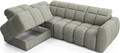 Coltar extensibil stanga 4 locuri ELTAP, LT-100XIL, Falconn, 258x208x107 cm, lemn/poliester, verde